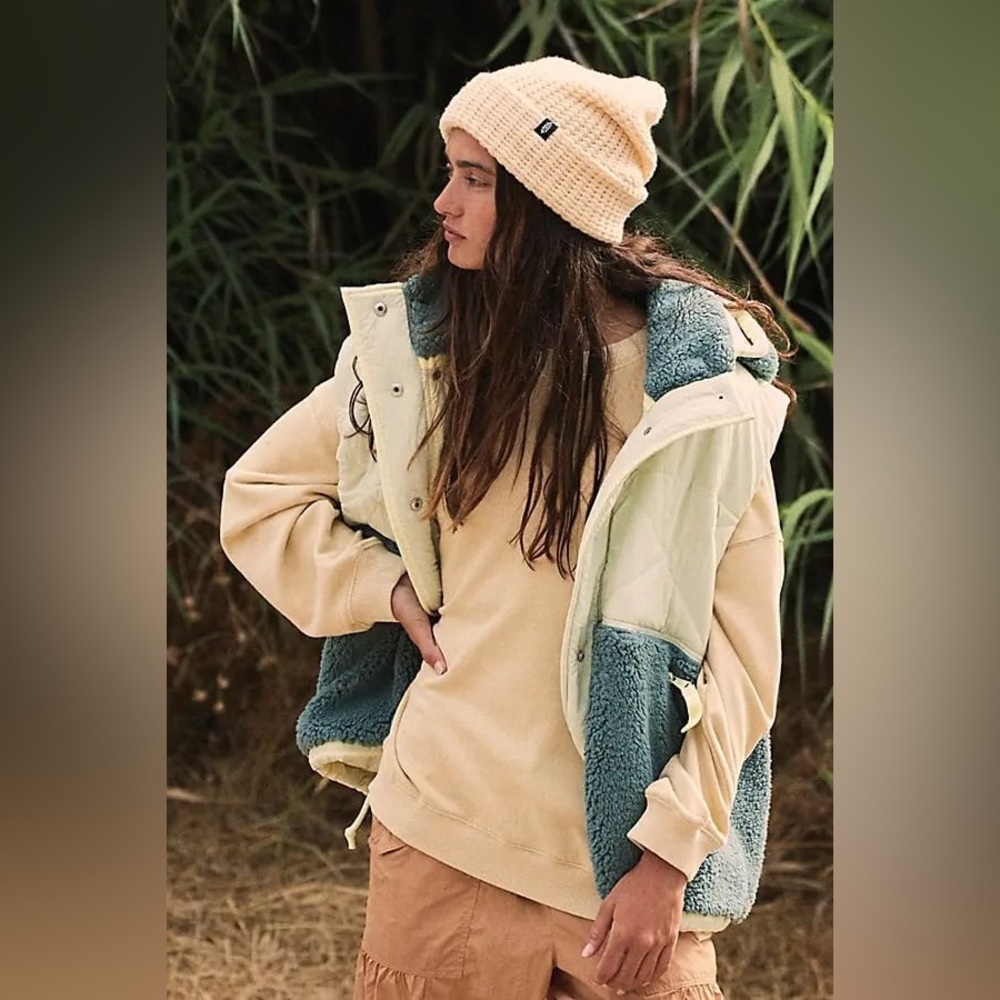 Free People Adventure Awaits Fleece Vest - size M